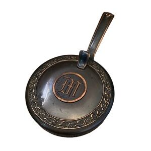 Vintage L.E. Mason Silent Butler Crumb Catcher Personal Ashtray, Monogram "M"